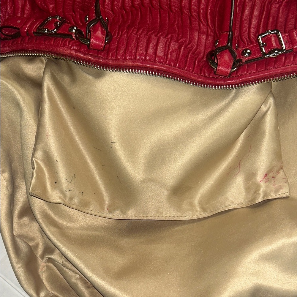 Coach Cherry Red Leather Shoulder Bag - Picture 8 of 15
